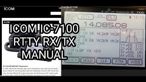 ICOM IC-7100 RTTY DECODE and TRANSMIT- MANUAL PDF