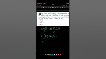 The current in a wire varies with time according to the relation i= (3+2t) A. The amount of charge .