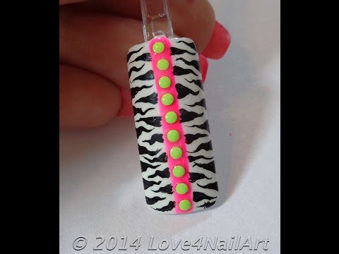 Nail Tutorial | Wild Zebra Nail Art With a POP of Color