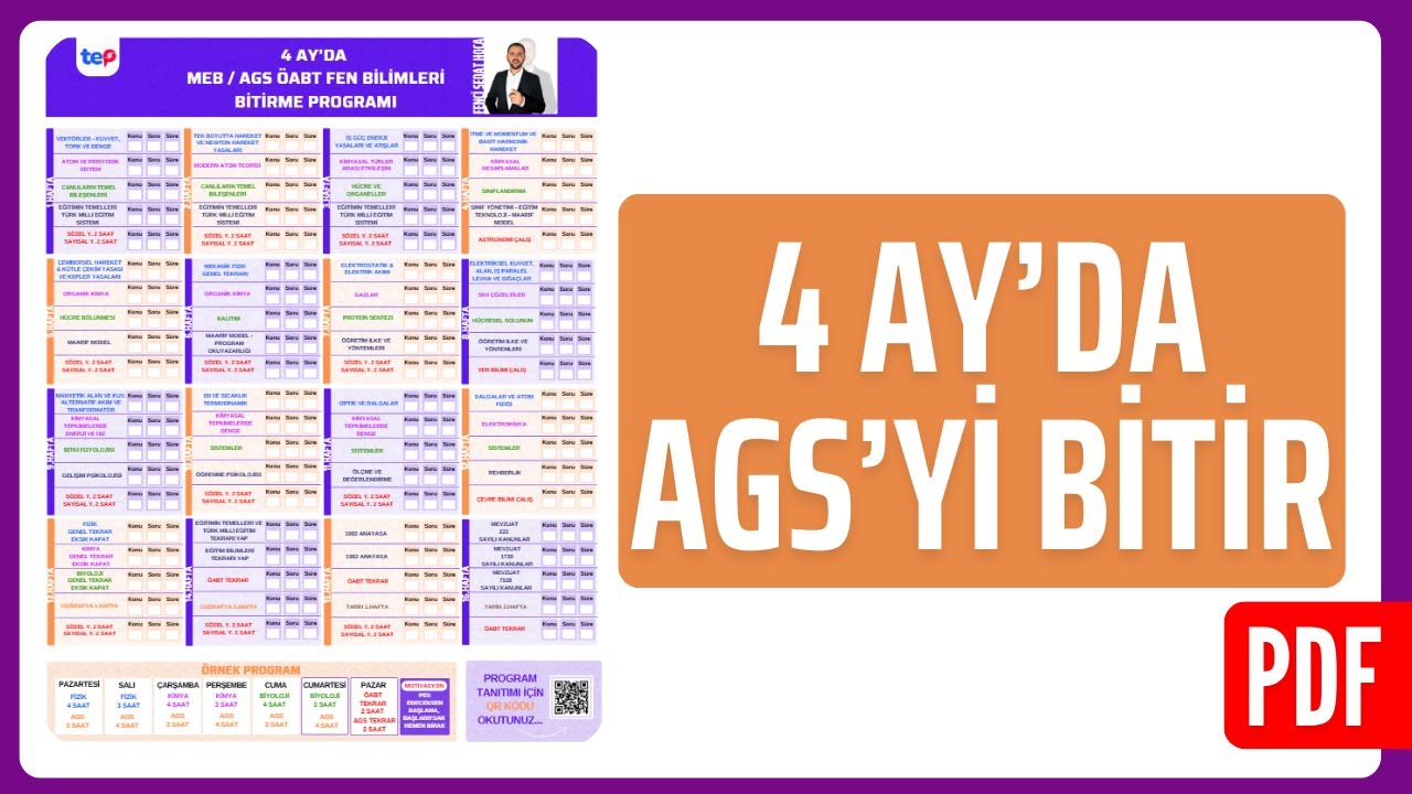 2026 AGS & ÖABT 4 AY'DA BİTİRME PROGRAMI - FENCİ SEDAT HOCA #mebags #ags #öabtfen