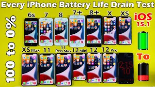 All iPhone Battery Drain Test 2021 - 6s / 7 / 8 / 7+ / 8+,X,XS,XS Max,11,11 Pro Max,12,12 Mini,12Pro