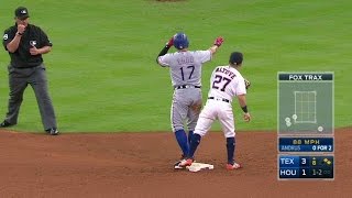 TEX@HOU: Choo safely swipes second after challenge