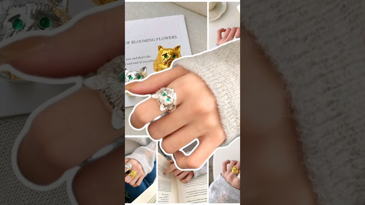 Cute Cat Ring | Unisex Ins Style Open Finger Ring 