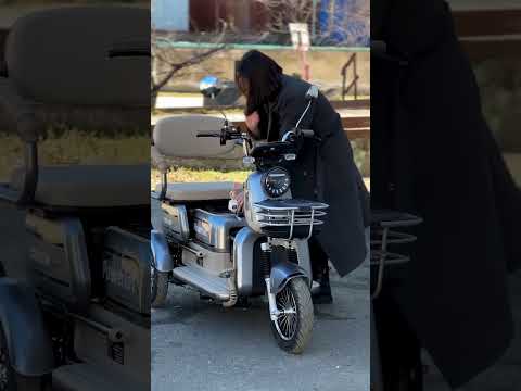Электрический трицикл Corso Power Jet 1200W 72V/28Ah | Пассажирский Электротрицикл на 3 места с корзиной | Серый, видео 1