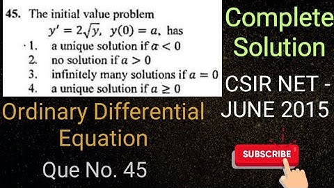 Csir Net - June 2015 , Que No.- 45 , ODE Set-B | Simple & Easy way with two different methods
