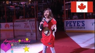 Angelica Hale Sings Canadian Anthem in Ottawa NHL Panthers vs Senators