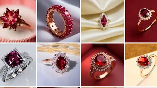 Beautiful ruby rings design for girls ❤️😙 
