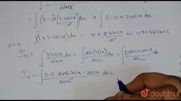 If `I_(n) = int (sin nx)/(sin x)dx` where `n gt 1`, then `I_(n)-I_(n-2)`  |Class 12 MATH | Doubtnut