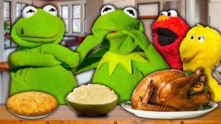 Kermit the Frog's Thanksgiving Dinner with Secret Brother! (He's Evil)