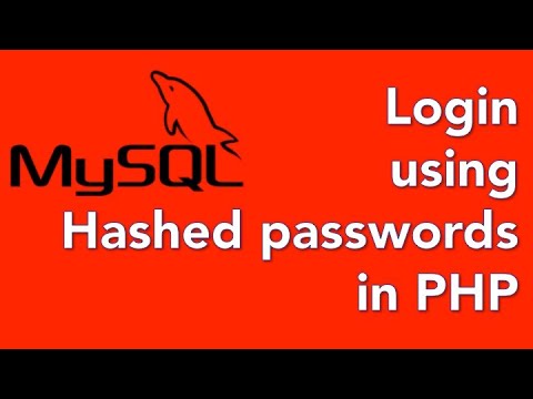 18 Login with hashed passwords in PHP using password_verify
