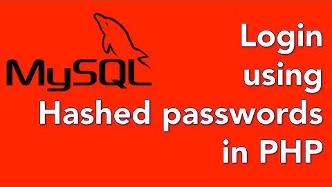 18 Login with hashed passwords in PHP using password_verify