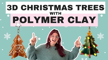 How to make a 3D Christmas Tree with Polymer Clay Tutorial | 2 ways!