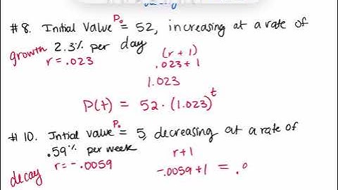 Precalculus Exponential and Logistic Modeling examples part 1