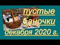 ПУСТЫЕ БАНОЧКИ ДЕКАБРЯ 2020 г.