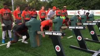 Miami Paradise Camp Offensive Line Drills & 1-on-1's