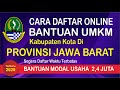 Cara Daftar Bantuan UMKM Online Jawa Barat Tahun 2020