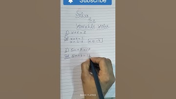 Solve the Variables equation class 7#maths#shorts#online