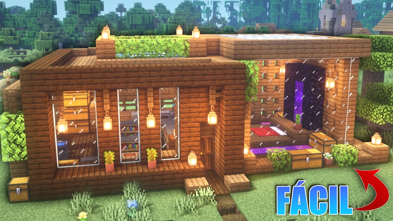 Cómo construir una casa para survival #minecraft #minecrafter #minecra