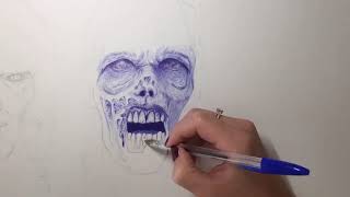 Amazing "Walking Dead" Pen Drawing Turns Out! A Must Watch