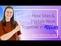 How do sites and portals work together in appian  appian data privacy app 34