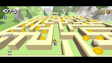 3D maze game.  Level 6. Help the little man get out of the maze