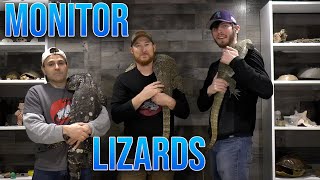 Monitor Lizards as pets! Nile, Black throat, Asian Water and Savannah monitors.