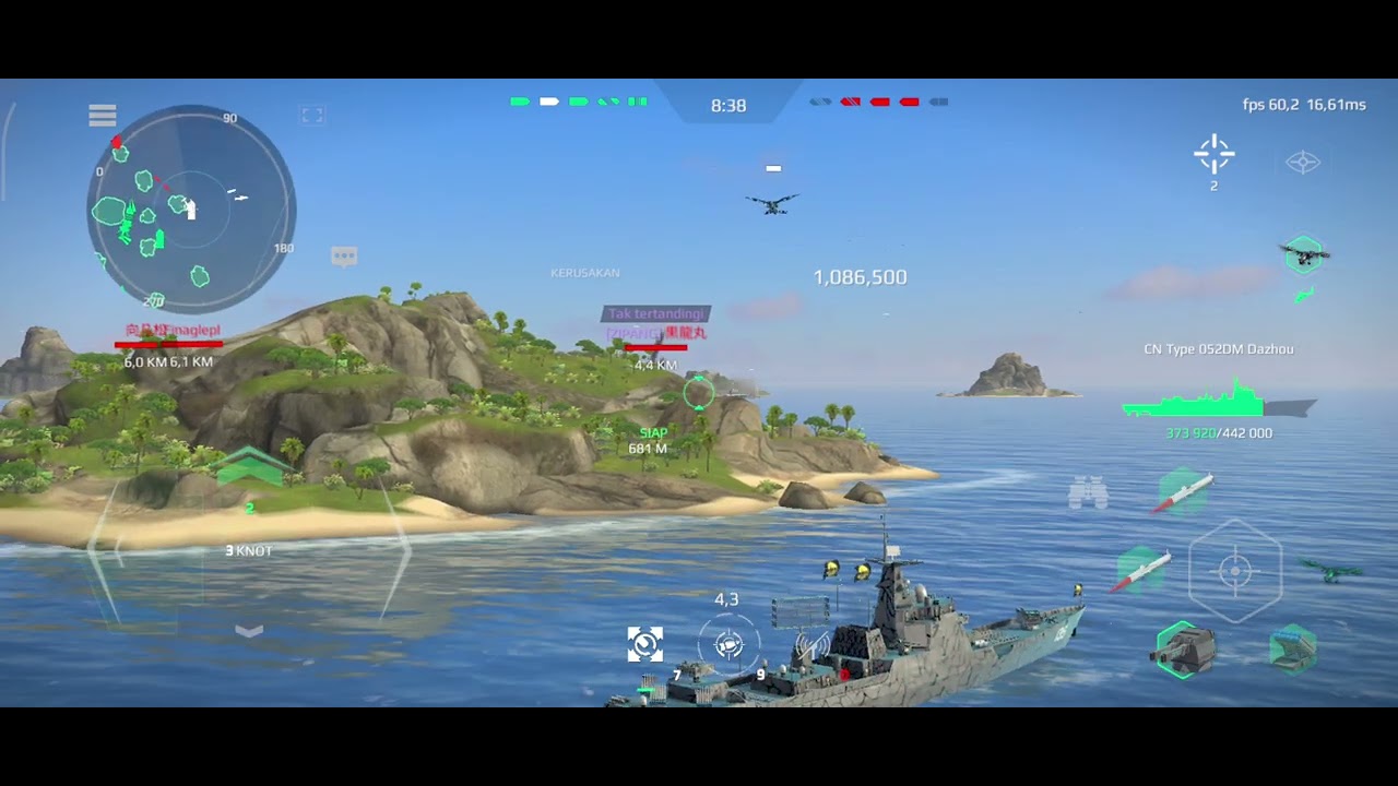 Gameplay CN Type 052DM Dazhou 5 kills 2M Dmg under 3 mins [Modern Warships]