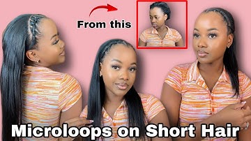 How to Install YWigs Microloop Hair Extensions on Short Hair | Natural Hair