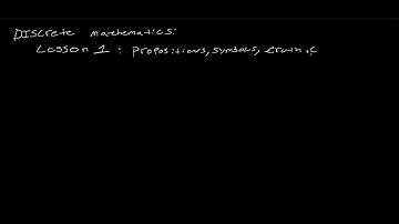 Discrete math: 1 propositions, truth tables and logical operators