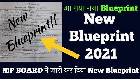 MP Board new blueprint 2021/ MP Board class 12th new blueprint