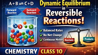 Dynamic Equilibrium in Reversible Reactions| Characteristics of Chemical Equilibrium|Class 10
