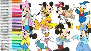 Disney Minnie Mouse and Friends Coloring Book Compilation Daisy Duck Mickey Donald Duck Pluto