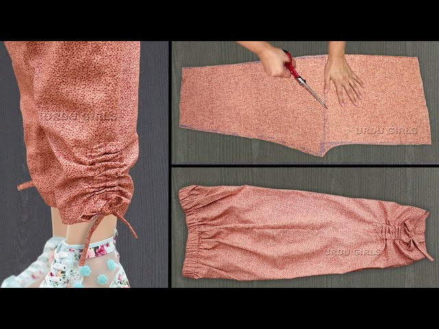 Baby Girls Capri Pants Cutting And Stitching || Baby Trouser Cutting And Stitching class=
