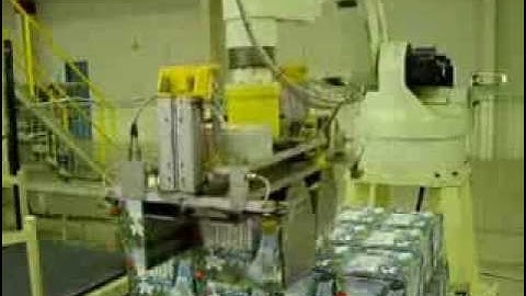 Carton Palletizing Bottled Water onto Slip Sheets by ICON Robotics