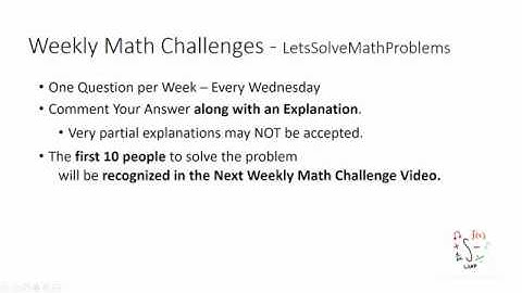Weekly Math Challenge 30 (February 21, 2018)