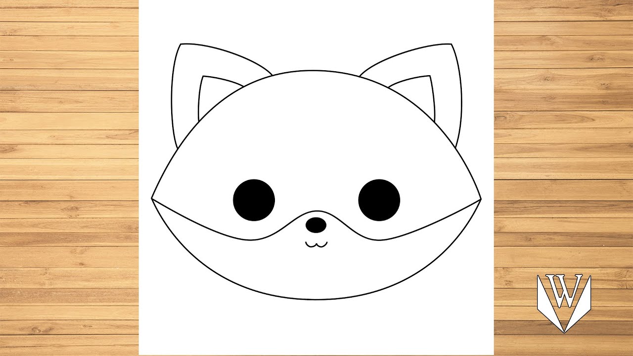 How to draw Cute Fox Face Step by step, Easy Draw | Free Download ...