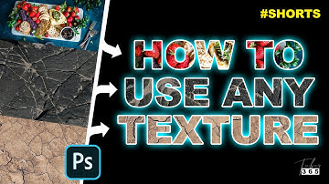 How to use any texture into Text in photoshop #Shorts