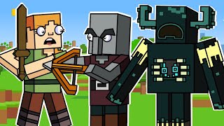 Alex, Illagers, and The Warden!! | Minecraft Animation