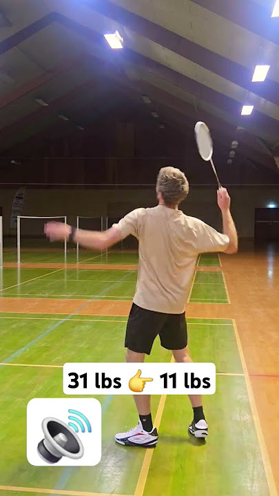 Badminton Smash on different string tension #badminton