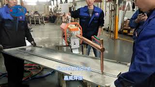 Welding Door with Portable Spot Welder