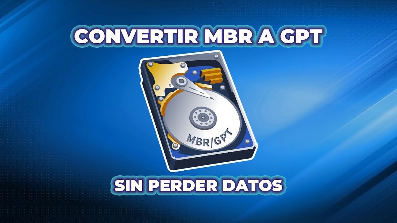 La Mejores 3 Formas de Convertir MBR a GPT sin Perder Datos - YouTube