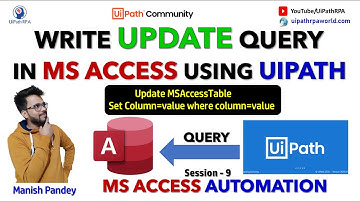 Update Query in MS Access using UiPath | MS Access Update Query in UiPath | Microsoft Access Update