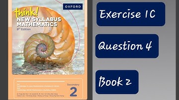 Exercise 1C (Linear Functions ) Question 4 Think New Syllabus Mathematics 8th Edition Book 2