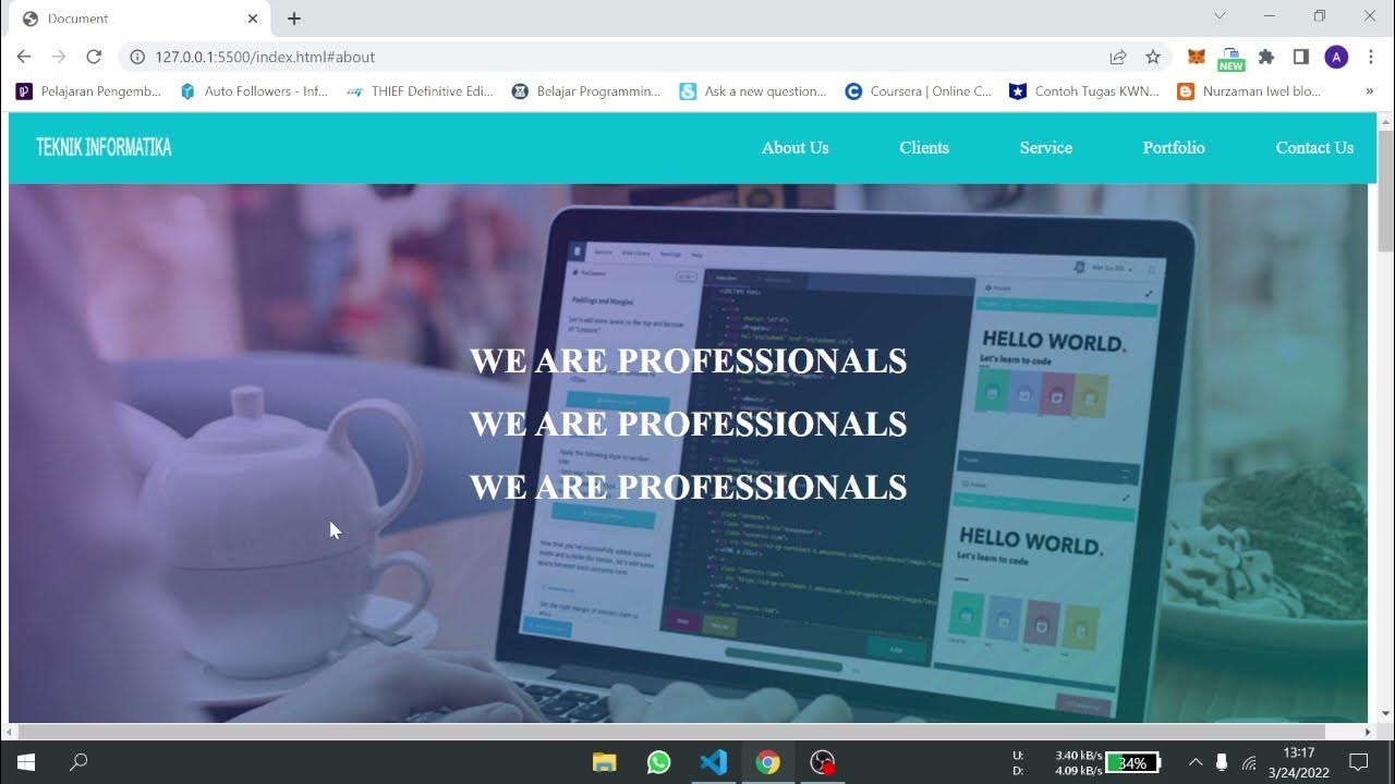 Membuat Website COMPANY PROFILE menggunakan HTML & CSS - YouTube