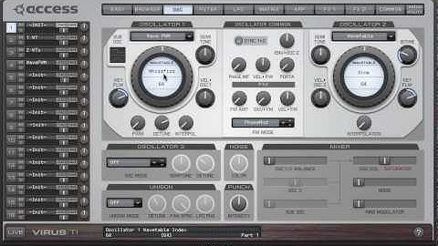 Acess Virus TI OS3 Wavetable Synthesis Tutorial