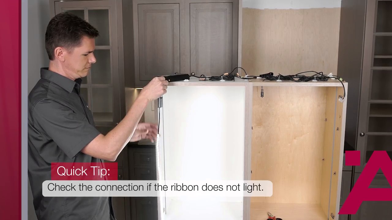 Installing Hafele Loox LED Ribbon | KitchenSource.com - YouTube