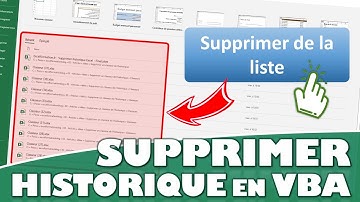 Comment supprimer un classeur de la liste des fichiers récemment ouverts sur Excel ?