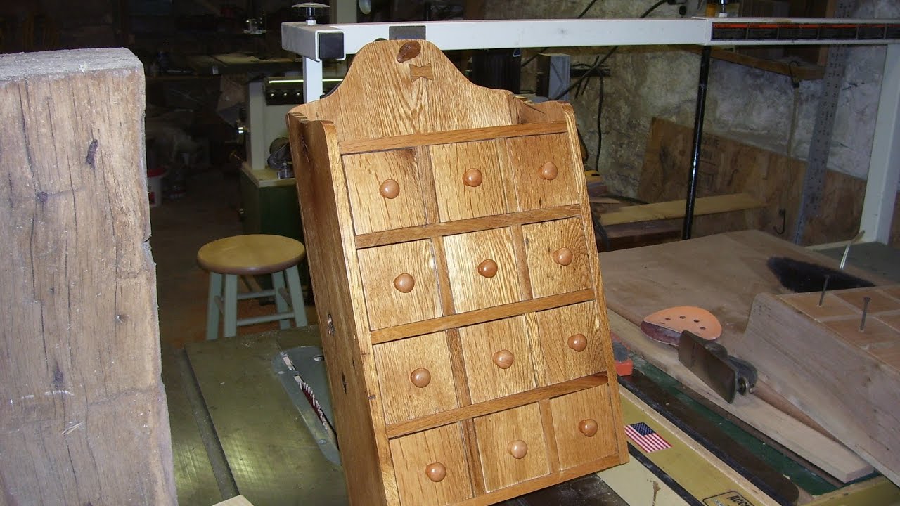 Wooden spice cabinet DIY - YouTube