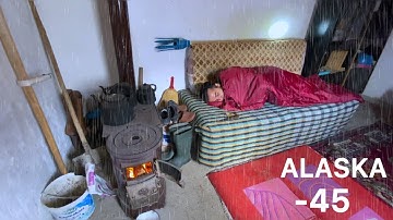 Trapped in a Deadly Snowstorm -45F Snowstorm and wolves, - Trapped at my Off Grid Cabin