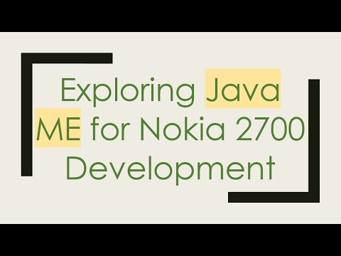 Exploring Java ME